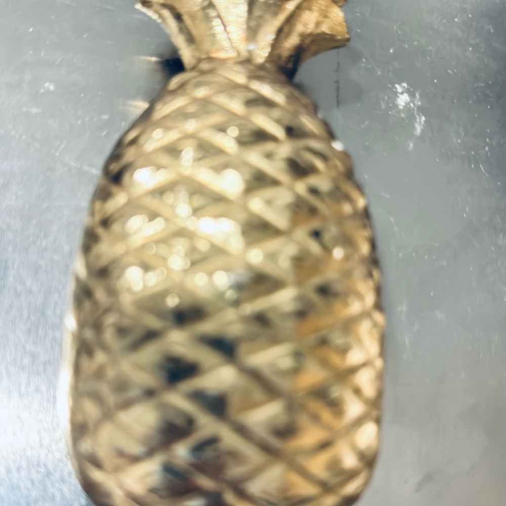 Gold Pineapple Home Accent Decor Drawer Pull  4x2 inches